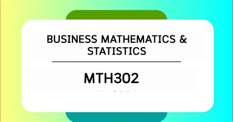 Business Mathematics Statistics Notes For Bcom 2nd Year