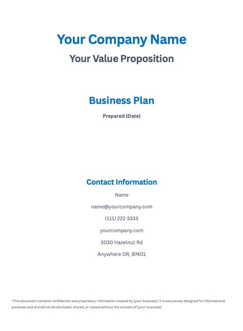 business plan definitie