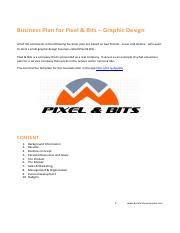 Business Plan For Pixel Bits Graphic Design