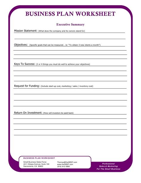 Business Plan Worksheet   Business Plan Worksheets 8211 Business Form Templates - Business Plan Worksheet