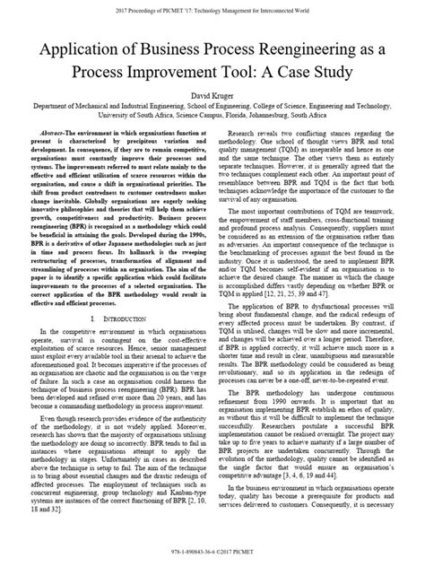 Business Process Reengineering Case Study