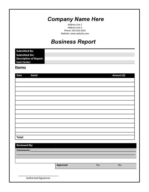 Business Report Template