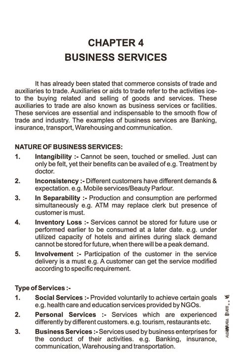 Business Services Class 11 Notes