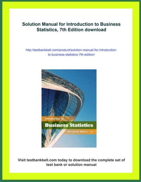 Business Statistics 7th Edition Solution