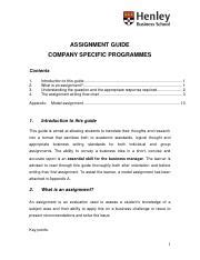 Business Strategy Examples Assignment Henley Business School