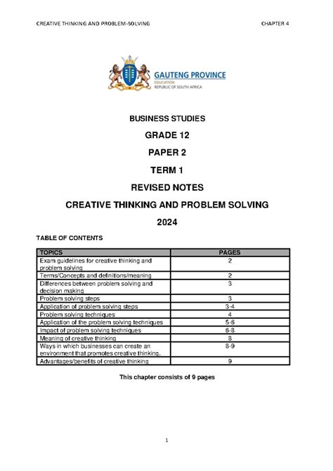 Business Studies Grade 12 2014 Feb March Paper