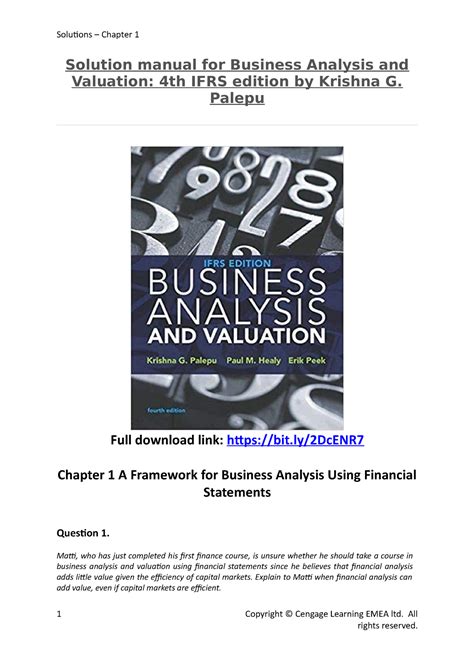 Read Business Analysis Amp Valuation 4Th Edition 