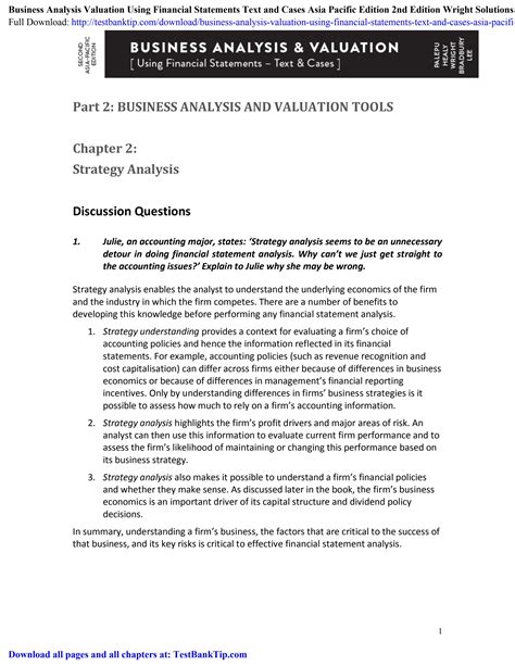 Read Business Analysis And Valuation Using Financial Statements Text And Cases 
