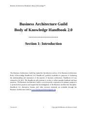 Read Online Business Architecture Guild Body Of Knowledge Handbook 2 