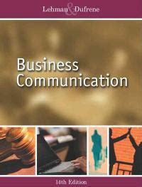 Read Business Communication By Lesikar 13Th Edition 