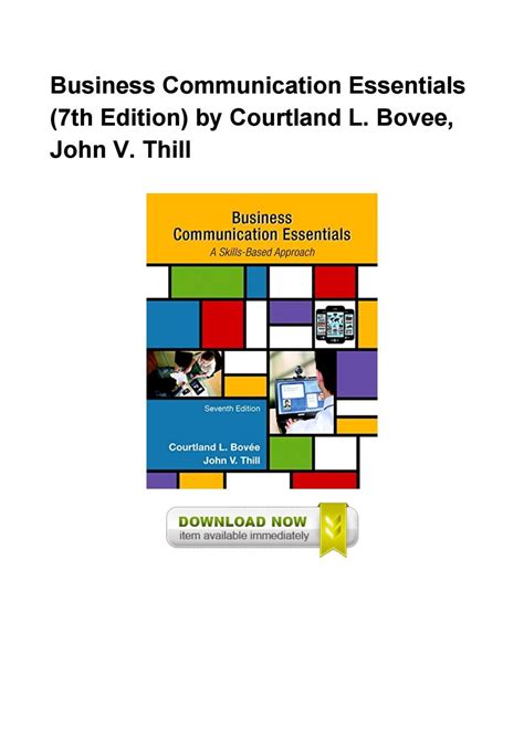 Read Business Communication Essentials 7E Bovee Thill 