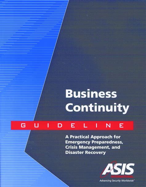 Read Online Business Continuity Guideline A Practical Approach For Emergency Preparedness Crisis Management And Disaster Recovery 