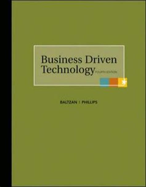 Full Download Business Driven Technology 4Th Edition Ebook 