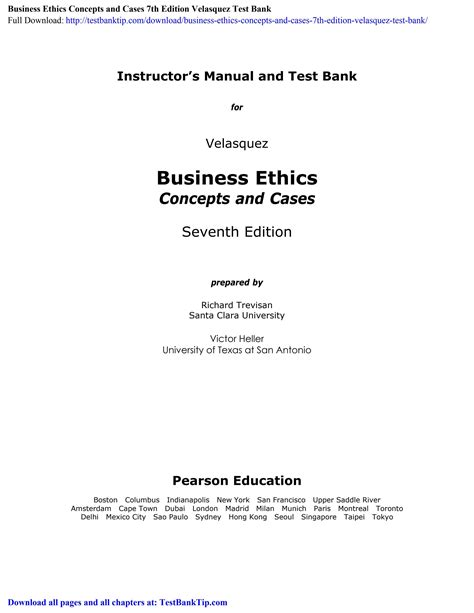 Read Business Ethics Concepts And Cases 7Th Edition 