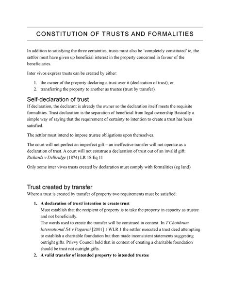 Download Business Family Trust Constitution Documents 
