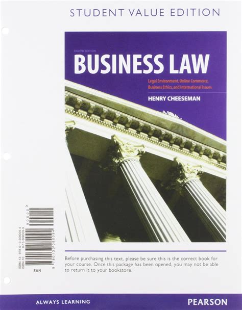 Full Download Business Law By Cheeseman 8Th Edition 