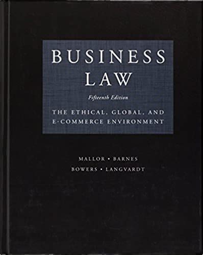 Read Online Business Law Mallor 15Th Edition 