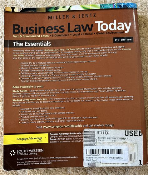 Download Business Law Today By Miller And Jentz 