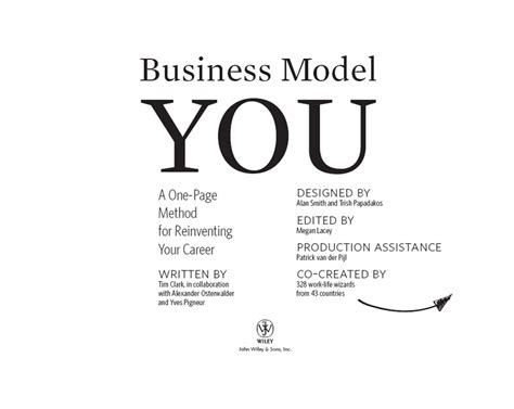 Full Download Business Model You A One Page Method For Reinventing Your Career 