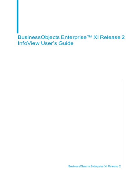 Full Download Business Object Xi User Guide 