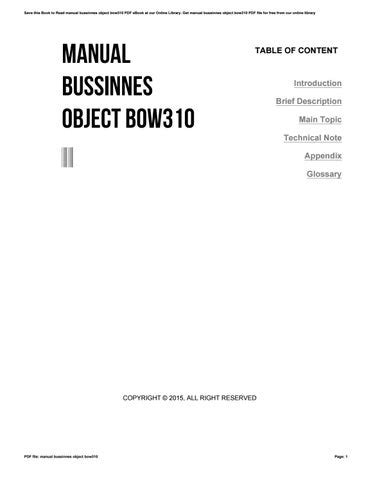 Download Business Objects Bow310 Guide 