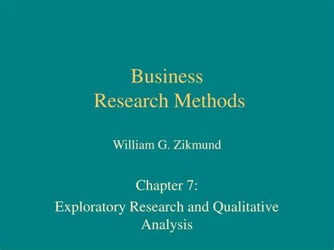 Full Download Business Research Methods William G Zikmund Ppt Chapter 1 