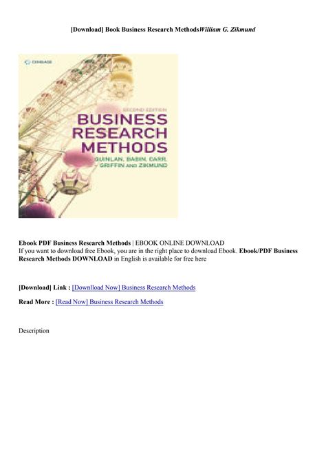 Full Download Business Research Methods Zikmund 8Th Edition Pdf Download 