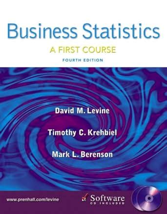 Full Download Business Statistics A First Course 2000 David M Levine 
