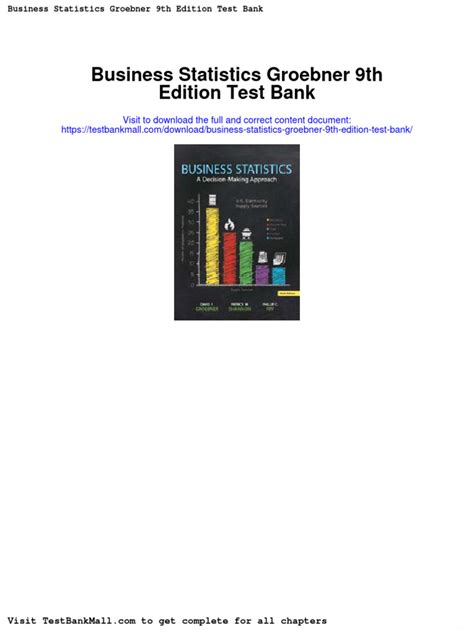 Full Download Business Statistics Groebner 9Th Edition Pdf 