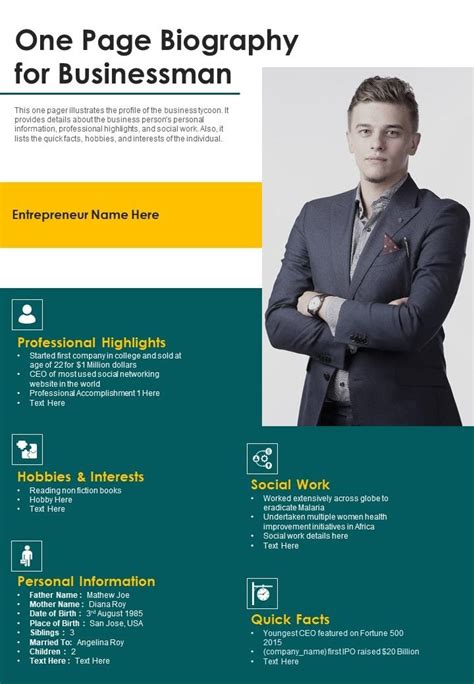 businessman biography