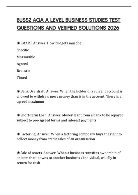 Buss2 Finance Questions