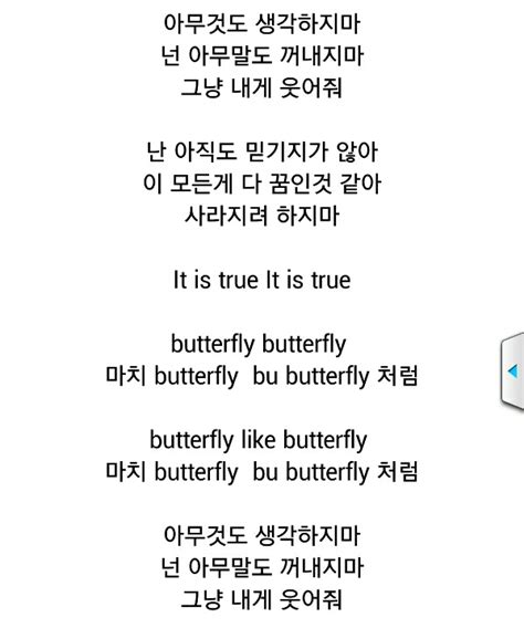 butterfly 가사
