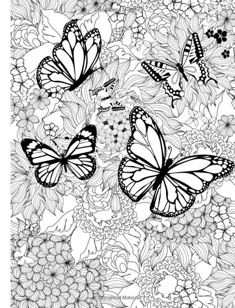 download butterfly garden coloring book an adult coloring