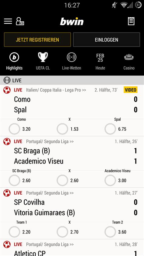bwin app android Array