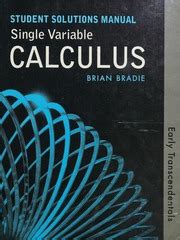 By Brian Bradie Students Solution Manual To Accompany Jon Rogawskis Single Variable Calculus Early Transcendentals 2 Stu Sol 52511