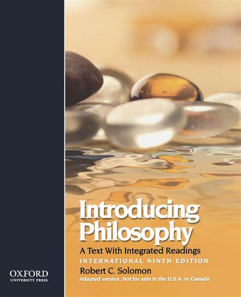 By Robert C Solomon Introducing Philosophy A Text With Integrated Readings 8th Edition Paperback