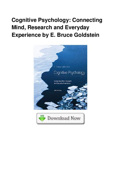 Read By E Bruce Goldstein Cognitive Psychology Connecting Mind Research And Everyday Experience 2Nd Second Edition Hardcover 