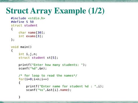 byta plats på array c example