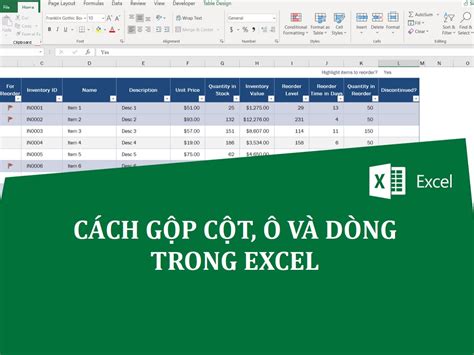 cách gộp cột trong excel | 6 gp v ct trong Excel khng