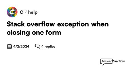 c Form closing error Stack Overflow