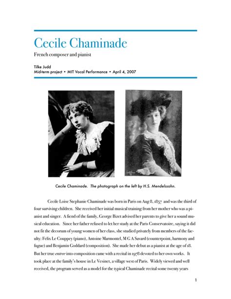c chaminade biography