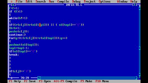 C Code For Infix To Postfix