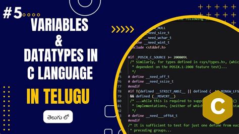 c language tutorial in telugu