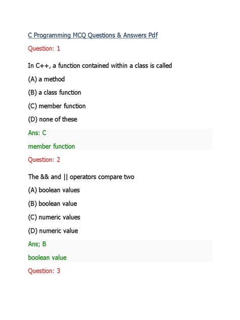 C Programming Mcq