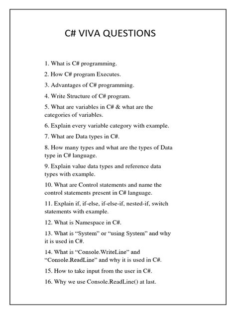C Programming Viva Questions