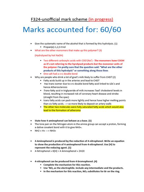 c2 unofficial mark scheme arsey