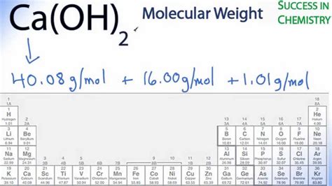 Ca Oh 2 Molar Mass