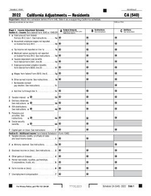 Ca Tax Return Schedule S