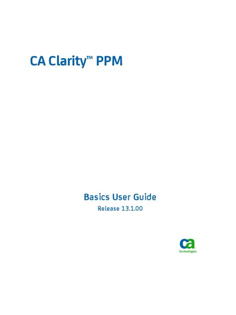 Download Ca Clarity User Guide 