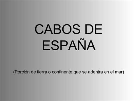 Cabos De España